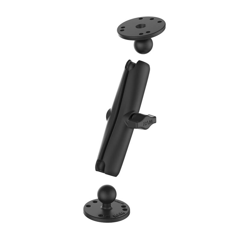 RAM-B-101U-C RAM® Universal Double Ball Mount with Two Round Plates - B Size Long components