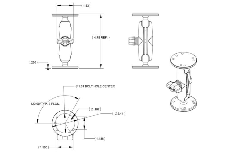 ram-b-101u dimenisons