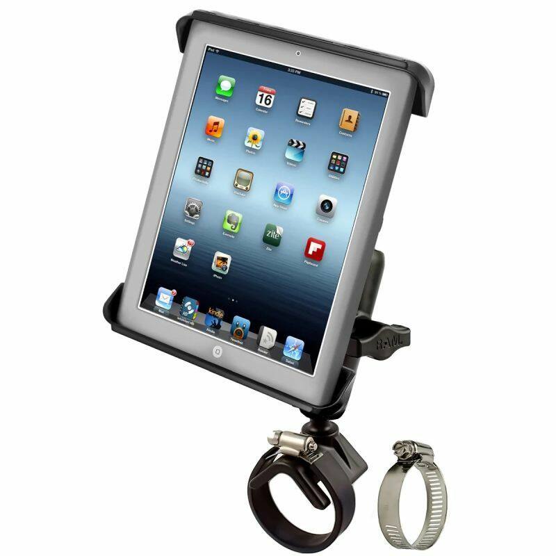 RAM-B-108-TAB3U RAM® Tab-Tite™ Mount with Strap Hose Clamp Base for iPad Gen 1-4 + More