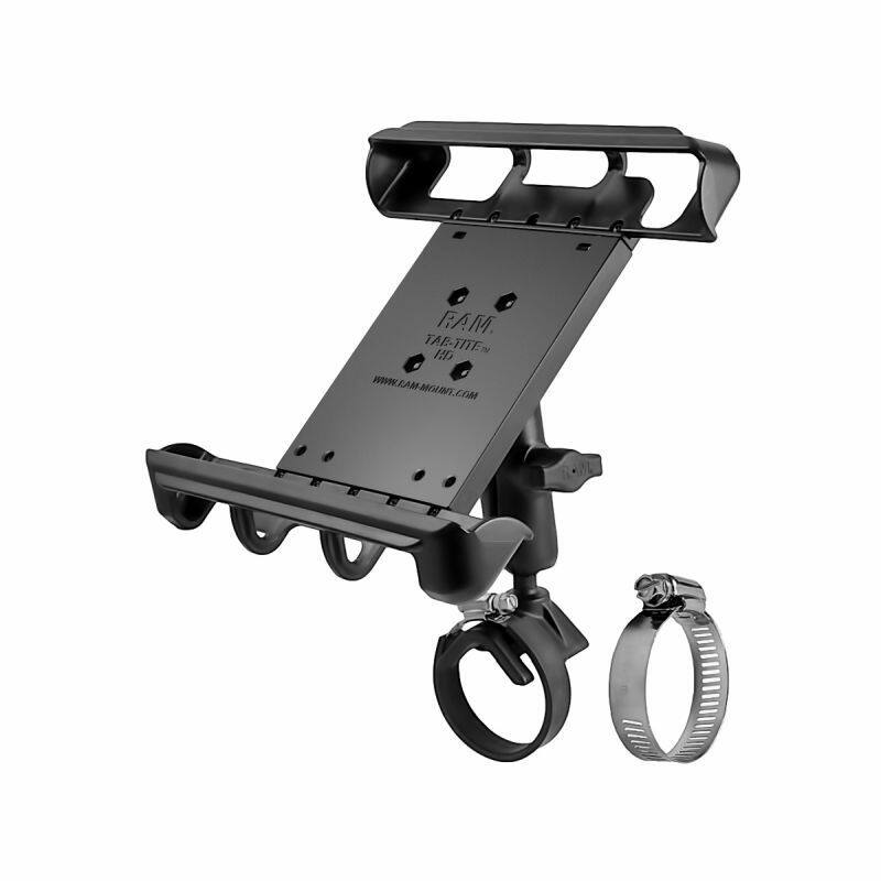 RAM-B-108-TAB8U RAM® Tab-Tite™ Mount with Strap Hose Clamp for iPad with Case + More