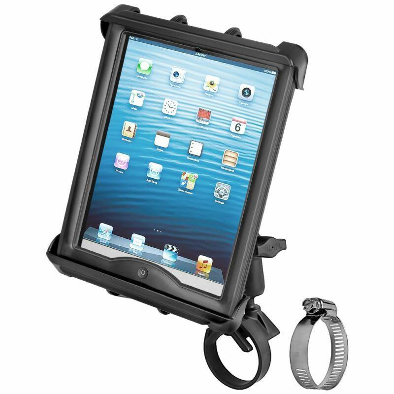 RAM-B-108-TAB8U RAM® Tab-Tite™ Mount with Strap Hose Clamp for iPad with Case + More with tablet