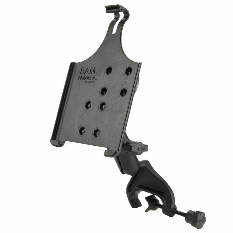 RAM-B-121-AP20U RAM® EZ-Roll'r™ Cradle with Yoke Clamp Mount for Apple iPad mini 4-5 no tablet
