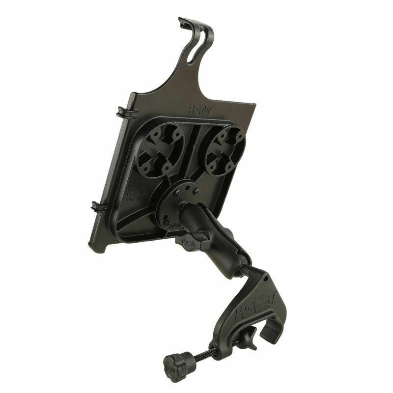 RAM-B-121-AP23U RAM® EZ-Roll'r™ Yoke Clamp Mount for Apple iPad Pro 11", Air 4 & Air 5 without iPad from rear