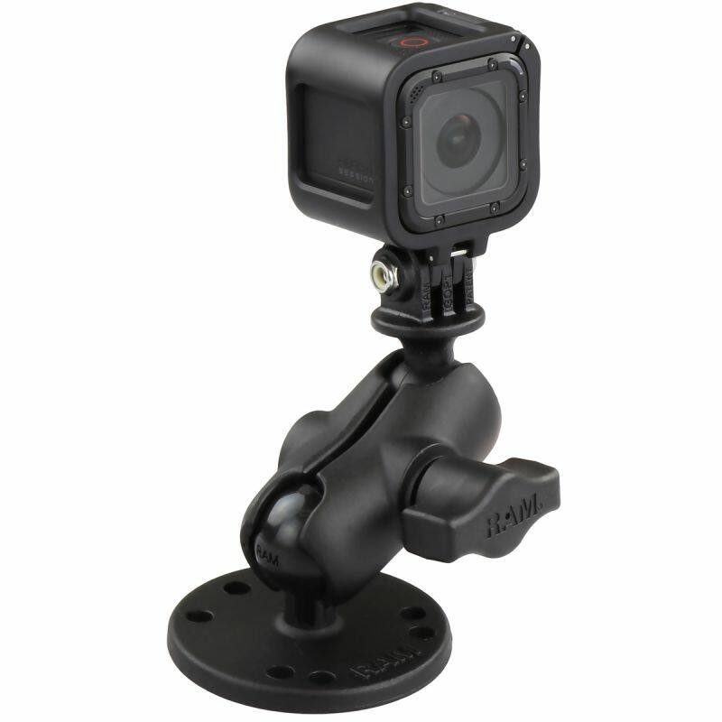 RAM Action Camera / GoPro Mount with Drill Down Base and Short Arm