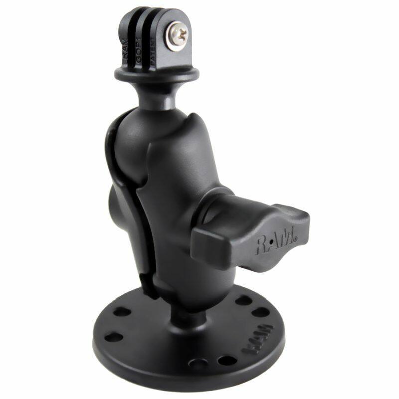 RAM Action Camera / GoPro Mount with Drill Down Base and Short Arm