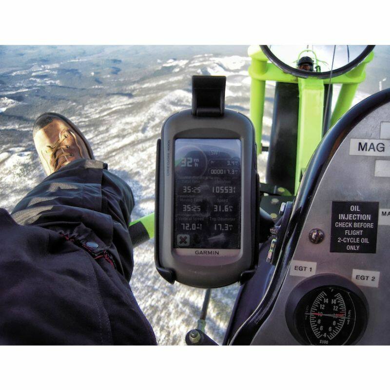 RAM-B-138-GA31 RAM® Drill-Down Mount for Garmin Oregon Series + More - Aluminium installed in microlight