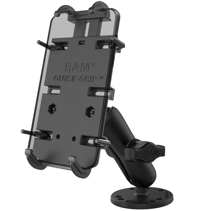 RAM-B-138-PD4U Flat Surface Mount with Quick-Grip™ Universal Spring Loaded Phablet Holder