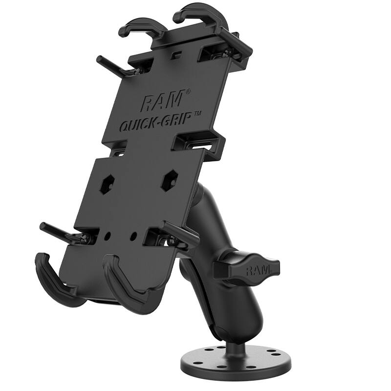 RAM-B-138-PD4U Flat Surface Mount with Quick-Grip™ Universal Spring Loaded Phablet Holder