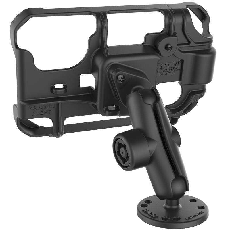 RAM-B-138L-GA75LU RAM® EZ-Roll'r™ Drill-Down Mount for Garmin Fleet 770, Overlander + More - empty from rear