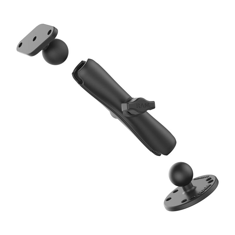 RAM Double Ball Mount with Round & Diamond Bases - B Series - Long Arm
