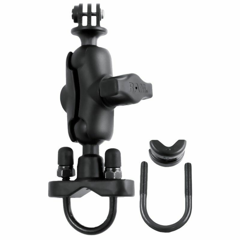 RAM-B-149Z-A-GOP1U RAM® U-Bolt Double Ball Mount with Action Camera Adapter - Short - no camera