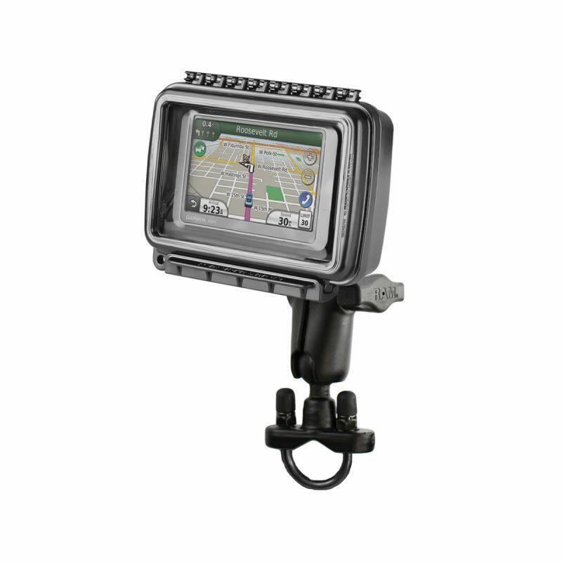 RAM-B-149Z-AQ6U RAM Handlebar U-Bolt Mount with Sealed Enclosure Medium/Wide Size Aqua Box