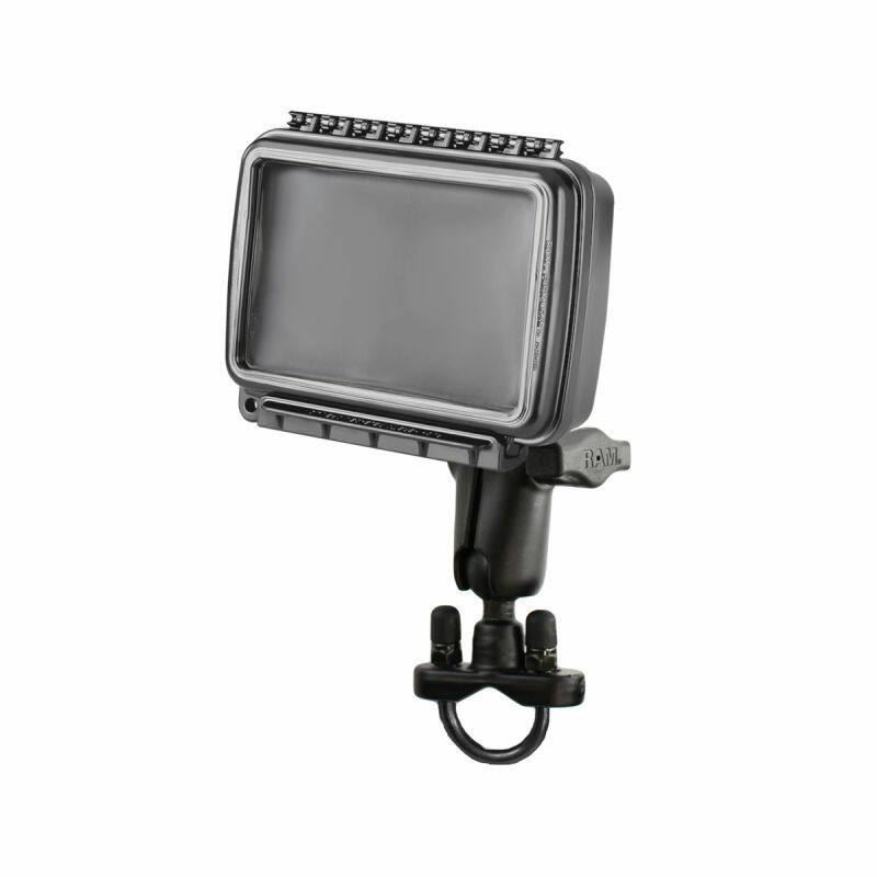 RAM-B-149Z-AQ6U RAM Handlebar U-Bolt Mount with Sealed Enclosure Medium/Wide Size Aqua Box