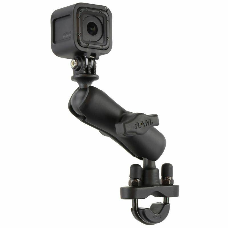 RAM Action Camera / GoPro Mount with U-Bolt Rail Handlebar Base