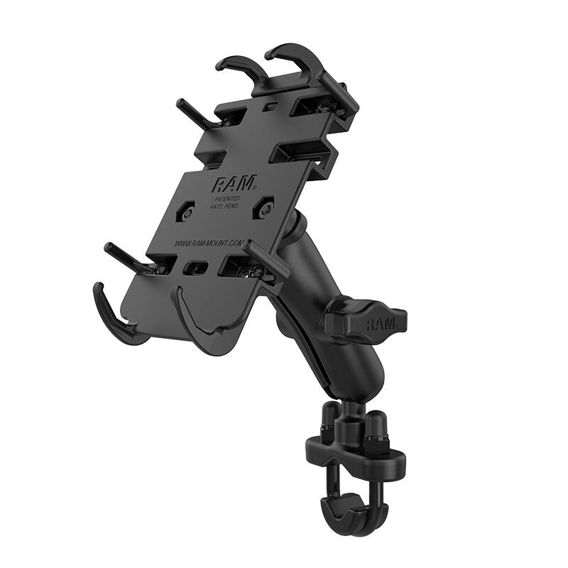 RAM-B-149Z-PD3U RAM® Quick-Grip™ Phone Mount with Handlebar U-Bolt Base - Medium arm