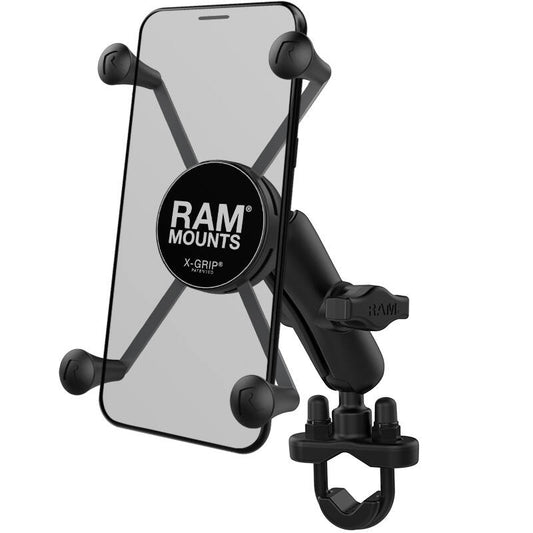 RAM-B-149Z-UN10U RAM® X-Grip® Large Phone Mount with Handlebar U-Bolt Base - Medium Arm