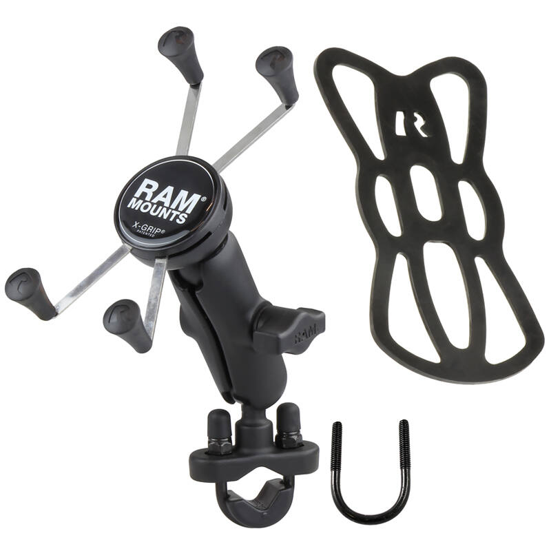 RAM-B-149Z-UN10U RAM® X-Grip® Large Phone Mount with Handlebar U-Bolt Base - Medium Arm
