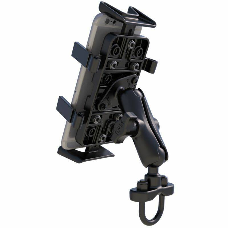 RAM-B-149Z-UN4U RAM® Finger-Grip™ Universal Mount with Handlebar U-Bolt Base from rear