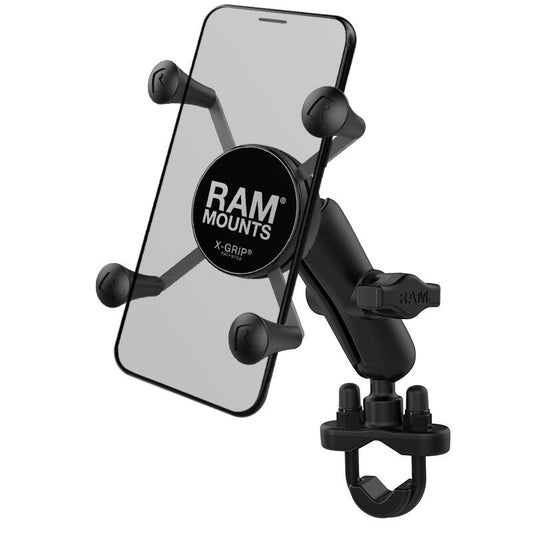 RAM-B-149Z-UN7U RAM® X-Grip® Phone Mount with Handlebar U-Bolt Base - Medium