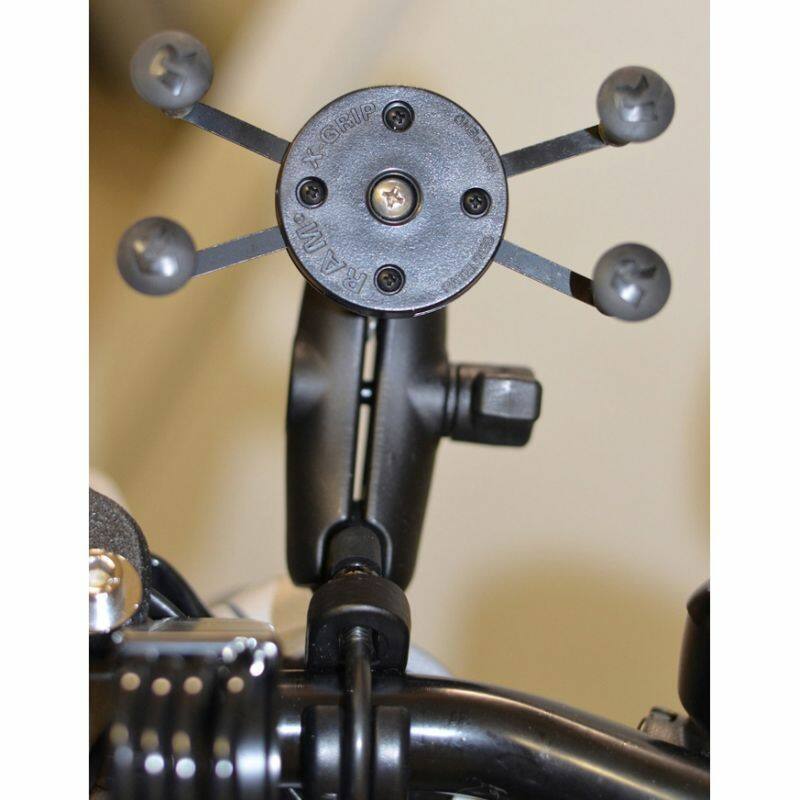 RAM-B-149Z-UN7U RAM® X-Grip® Phone Mount with Handlebar U-Bolt Base - Medium arm on handlebars