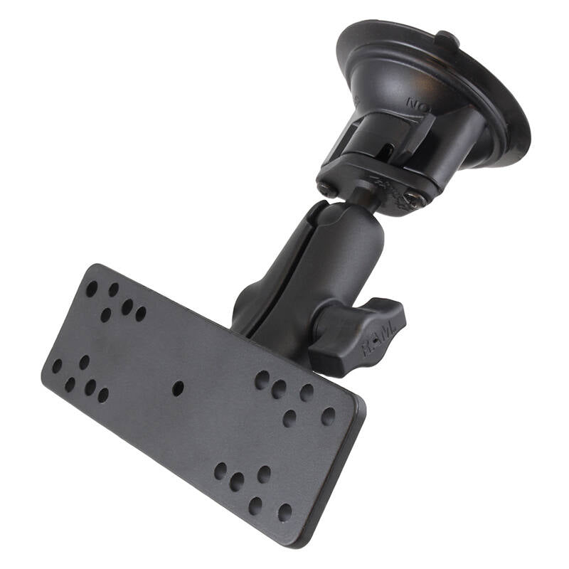 RAM-B-166-111U RAM® Twist-Lock™ Suction Cup Mount with Universal Electronics Plate medium arm