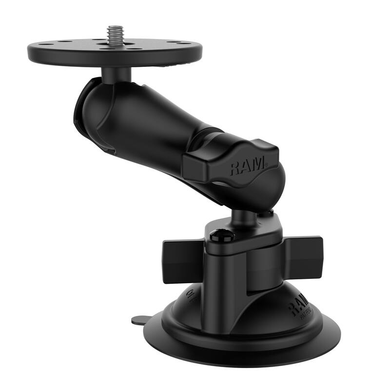 RAM-B-166-202AU RAM® Twist-Lock™ Suction Cup Mount with Round Plate & 1/4"-20 Stud