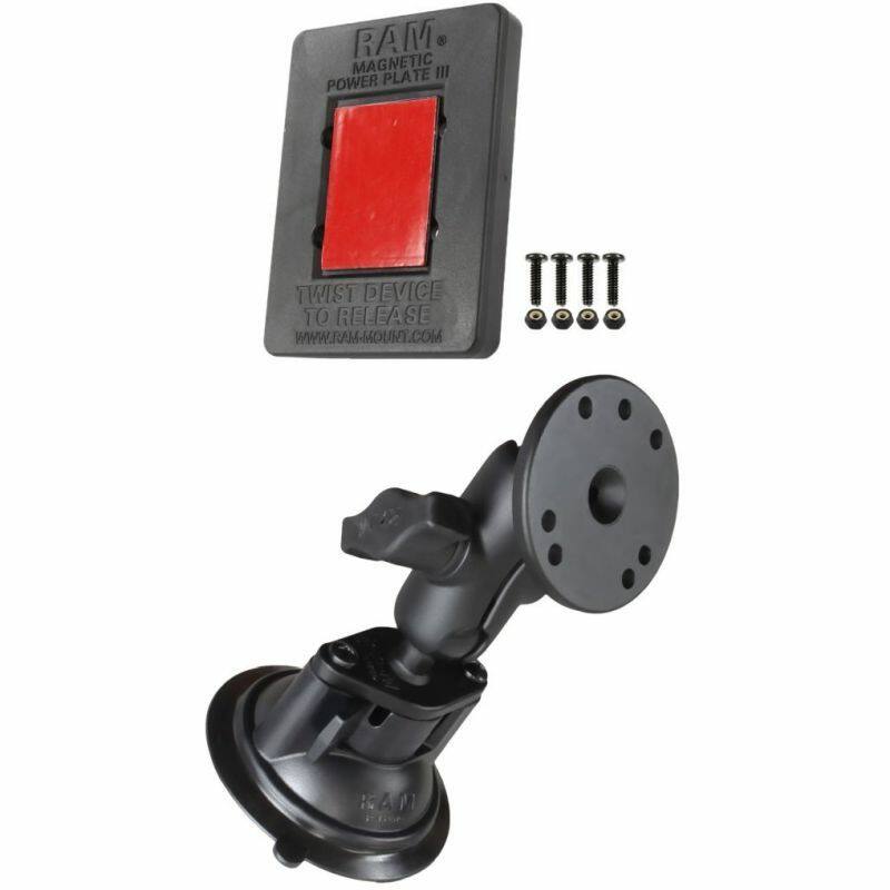 RAM-B-166-A-300U RAM Radar Detector Plate with Twist Lock Suction Cup - Short Arm