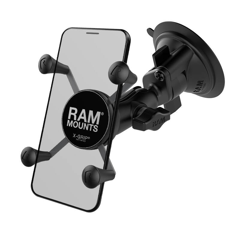 RAM-B-166-A-UN7U RAM® X-Grip® Phone Mount with RAM® Twist-Lock™ Suction Cup and SHORT arm