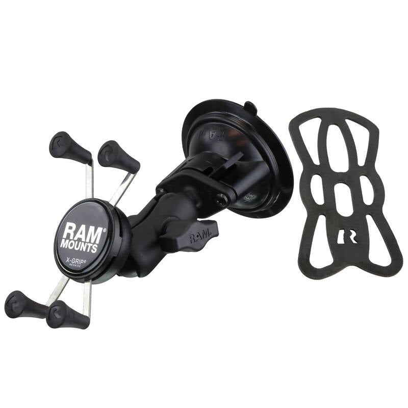 RAM-B-166-A-UN7U RAM® X-Grip® Phone Mount with RAM® Twist-Lock™ Suction Cup and SHORT arm - with tether