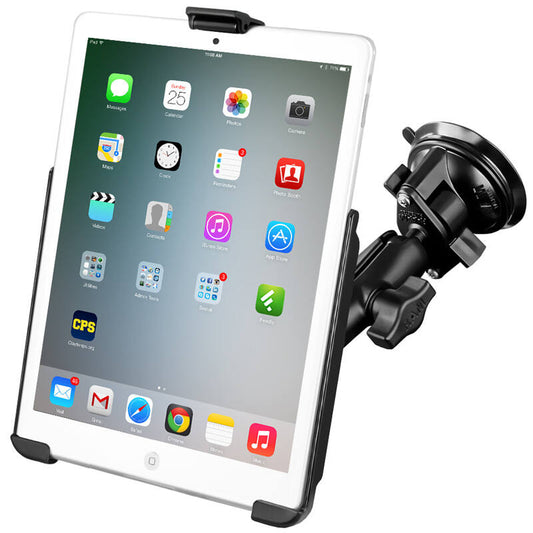 RAM-B-166-AP17U twist lock suction mount with model specific cradle for iPad Pro / Air