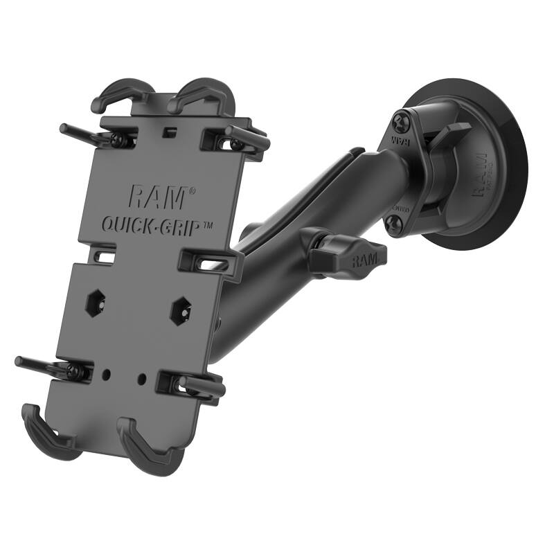 RAM-B-166-C-PD4U RAM® Quick-Grip™ XL Phone Mount with RAM® Twist-Lock™ Suction Cup (Long Arm)