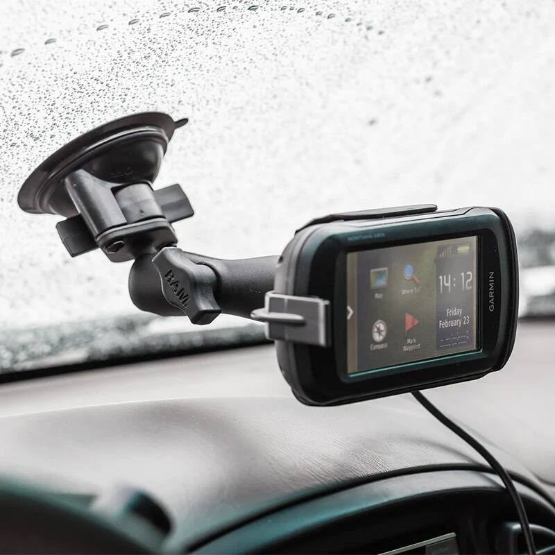 RAM-B-166-GA46 RAM® Twist-Lock™ Suction Cup Mount for Garmin Montana 600 Series - on windshield