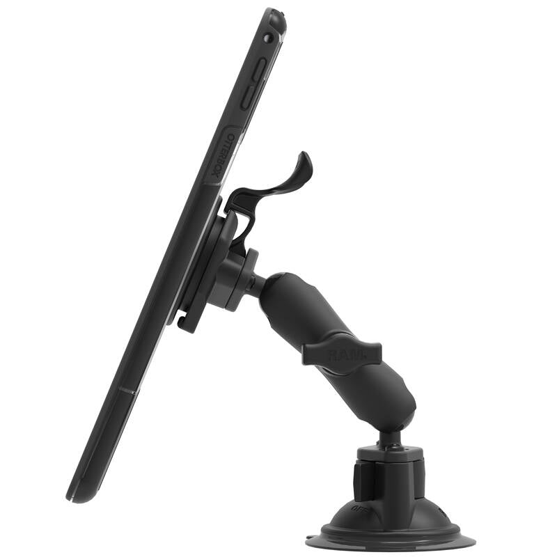 RAM-B-166-OT3U RAM® Twist-Lock™ Suction Cup Mount with Quick Release for OtterBox uniVERSE Case for iPads from side