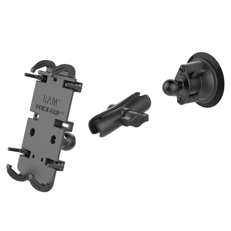 RAM-B-166-PD4U RAM® Quick-Grip™ XL Phone Mount with RAM® Twist-Lock™ Suction Cup  components