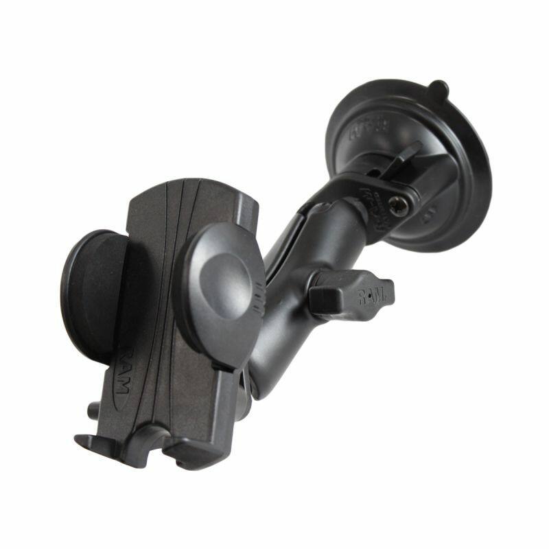 RAM-B-166-UN1U RAM® Twist-Lock Suction Cup Mount with Universal Phone Holder