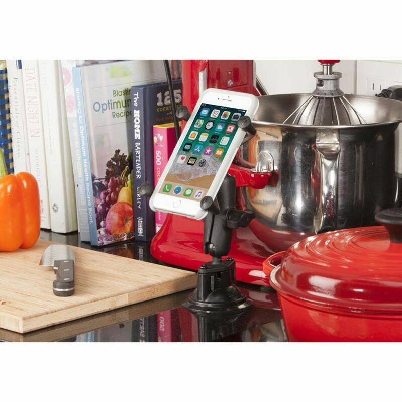 ram-b-166-un7uwith iPhone on kitchen benchtop