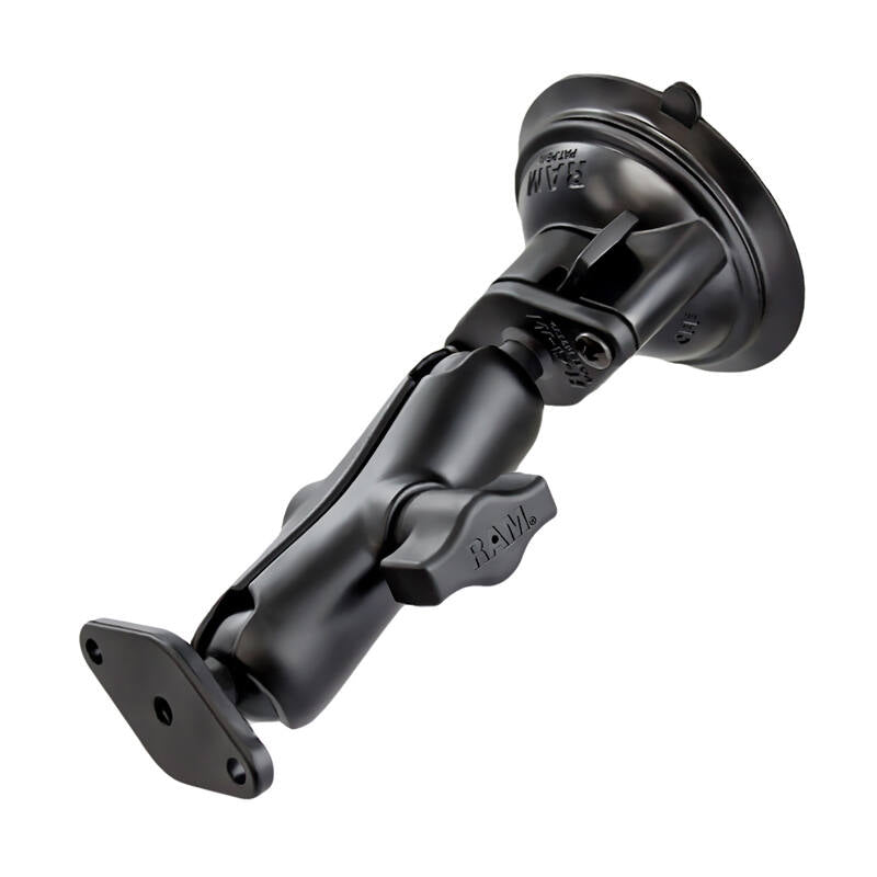 RAM-B-166U RAM® Twist-Lock™ Suction Cup Double Ball Mount - Medium Arm