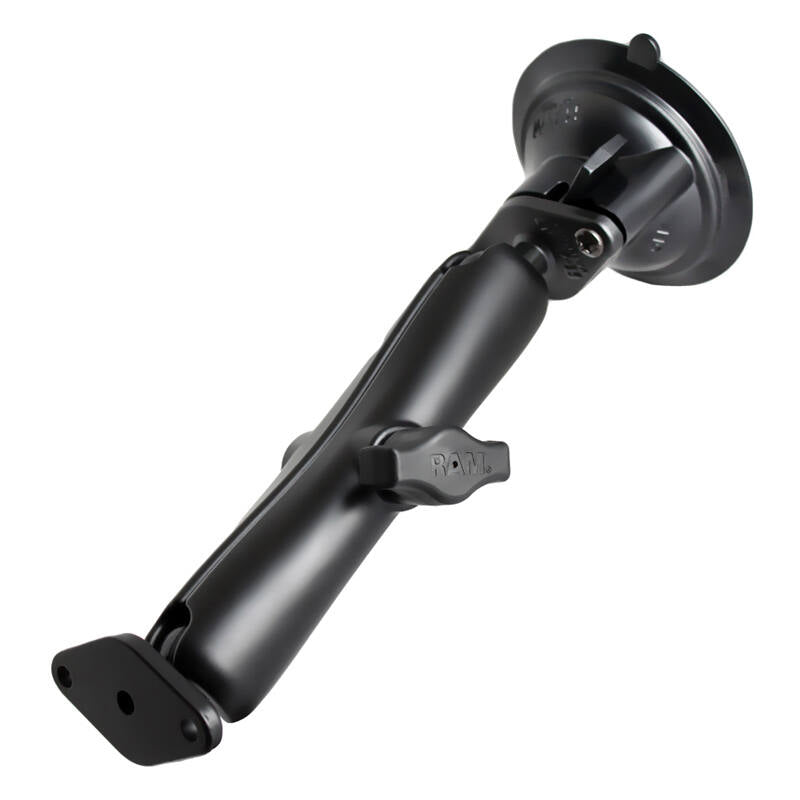 RAM-B-166U-C RAM® Twist-Lock™ Suction Cup Double Ball Mount - Long Arm