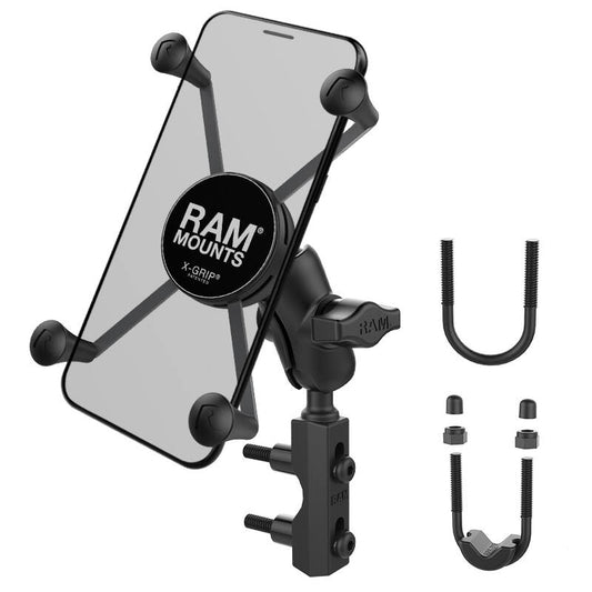 RAM-B-174-A-UN10U RAM® X-Grip® Large Phone Mount with Brake/Clutch Reservoir Base - Short Arm