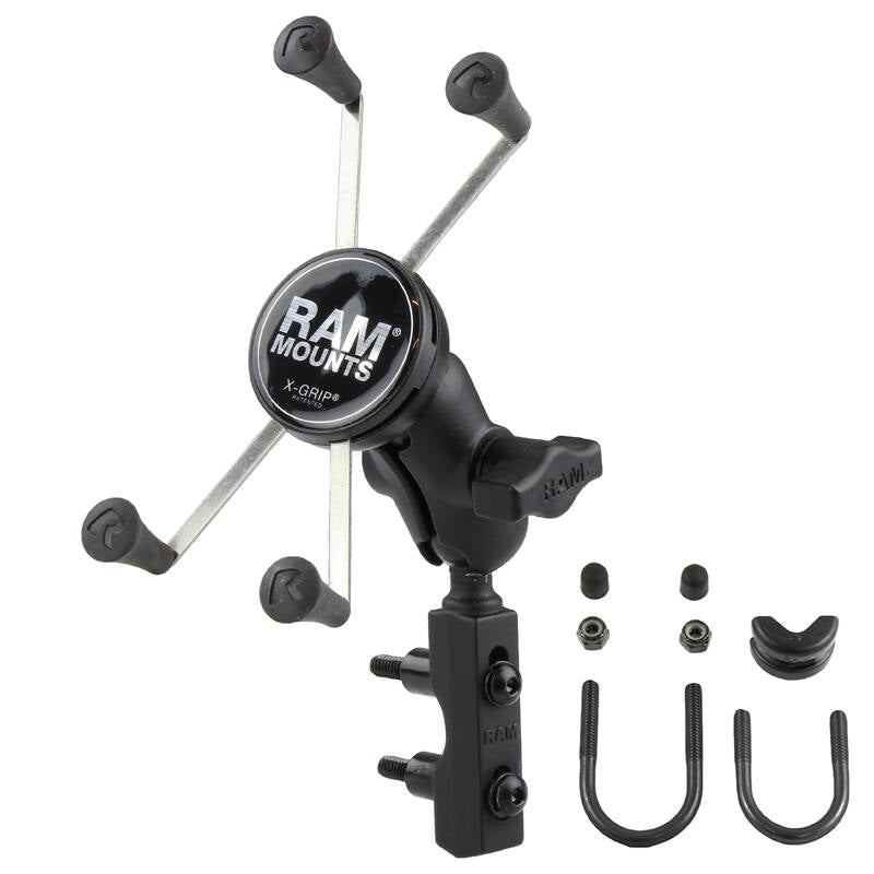 RAM-B-174-A-UN10U RAM® X-Grip® Large Phone Mount with Brake/Clutch Reservoir Base - Short Arm