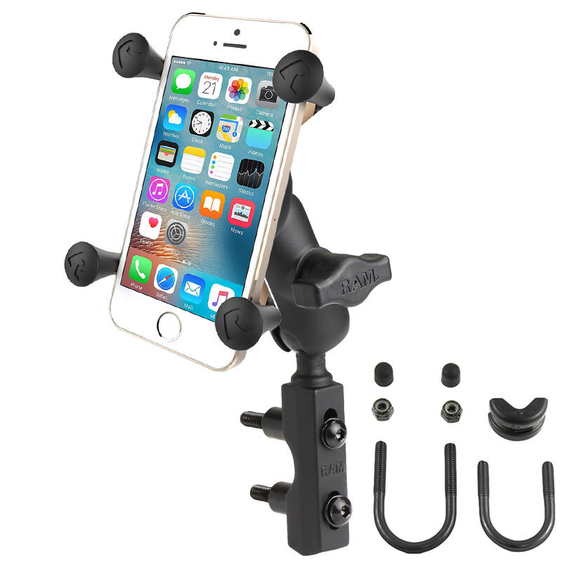 RAM-B-174-A-UN7U RAM® X-Grip® Phone Mount with Brake/Clutch Reservoir Base - Short Arm