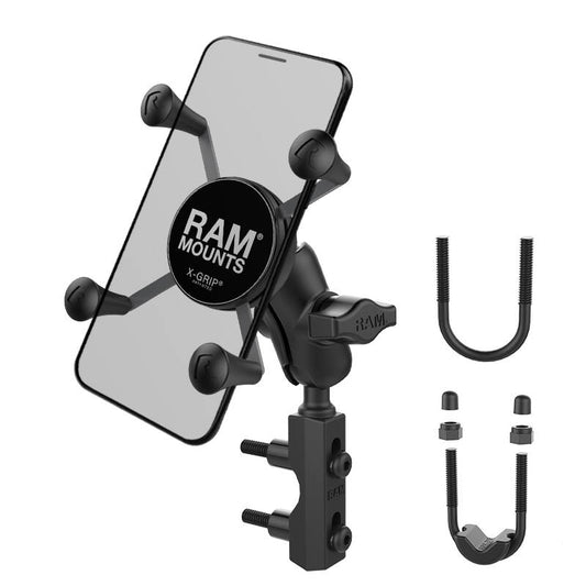 RAM-B-174-A-UN7U RAM® X-Grip® Phone Mount with Brake/Clutch Reservoir Base - Short Arm