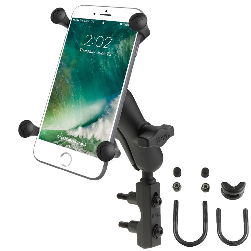 RAM-B-174-UN10U RAM® X-Grip® Large Phone Mount with Brake/Clutch Reservoir Base with iPhone