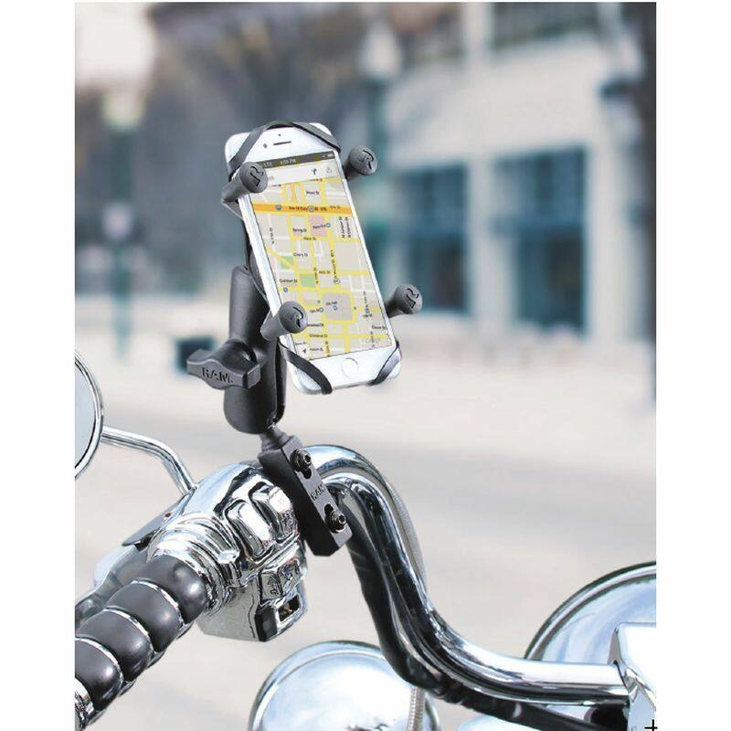 RAM-B-174-UN7U RAM Brake/Clutch Clamp Mount with Short Arm and Universal RAM® X-Grip® Cell/iPhone Cradle