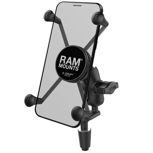 RAM-B-176-A-UN10U RAM® X-Grip® Large Phone Mount with Motorcycle Fork Stem Base