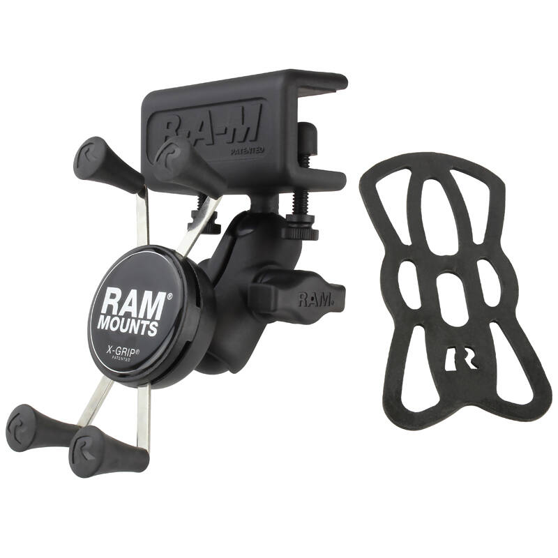 RAM-B-177-UN7U RAM® X-Grip® Phone Mount with Glare Shield Clamp Base with tether