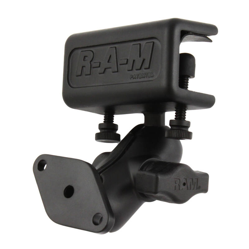 RAM-B-177U RAM® Glare Shield Clamp Mount with Diamond Plate and short arm