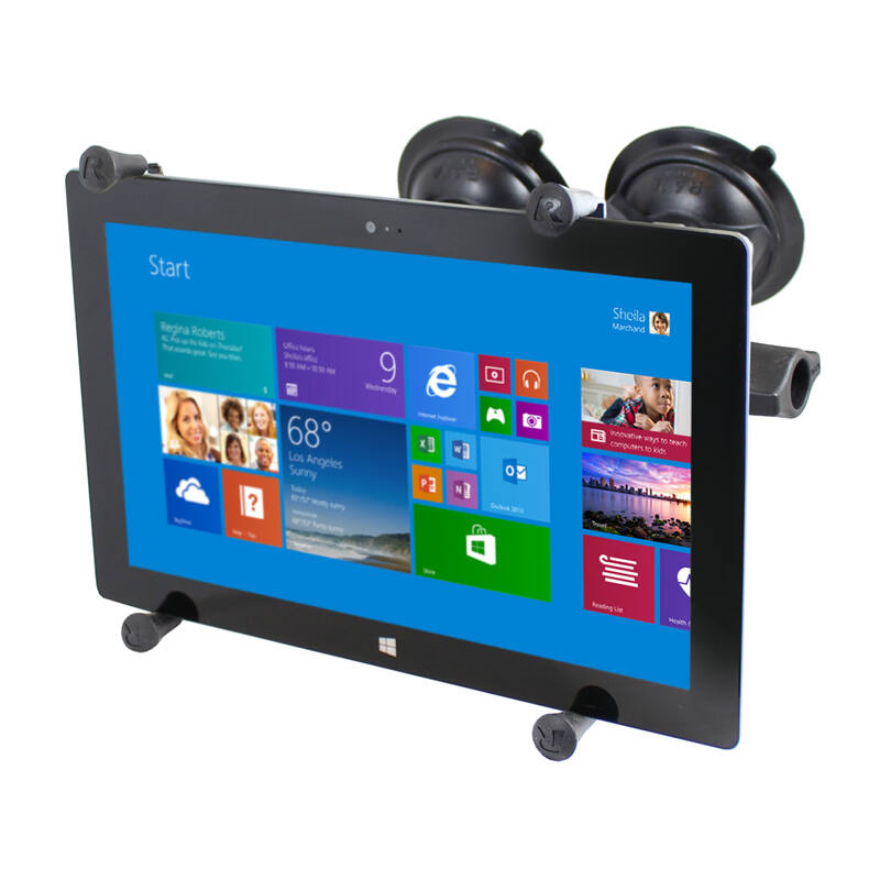 RAM X-Grip Universal Cradle for 10" Tablets with Dual Suction Cup Base with Microsoft tablet