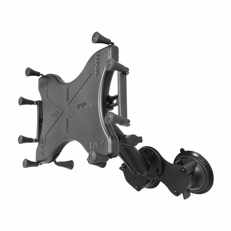RAM X-Grip Universal Cradle for 10" Tablets with Dual Suction Cup Base without tablet