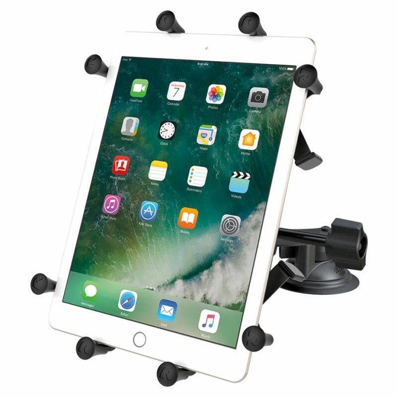 RAM-B-189-UN9-ALA1-KRU RAM® X-Grip® with Dual Suction for 9"-10" Tablets - Inset Plate - with iPad